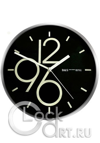 часы B&S Wall Clock SHC-251-CSP-BL