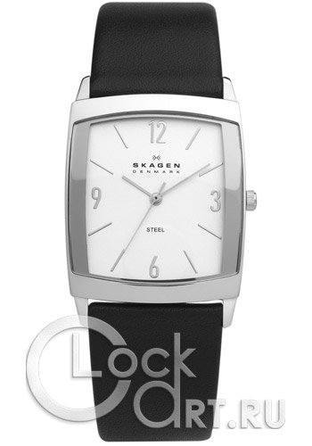 Мужские наручные часы Skagen Leather Rectangular 691LSLS