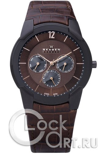 Мужские наручные часы Skagen Leather Classic 856XLDRD