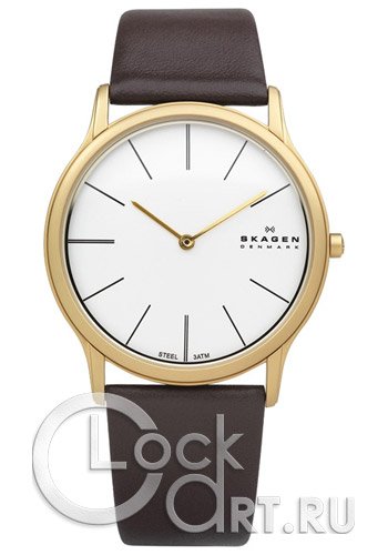 Мужские наручные часы Skagen Leather Classic 858XLGLD