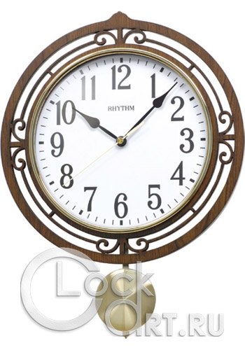 часы Rhythm Wooden Wall Clocks CMP542NR06