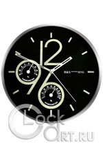 Настенные часы B&S Wall Clock SHC-301-CSP(BL)