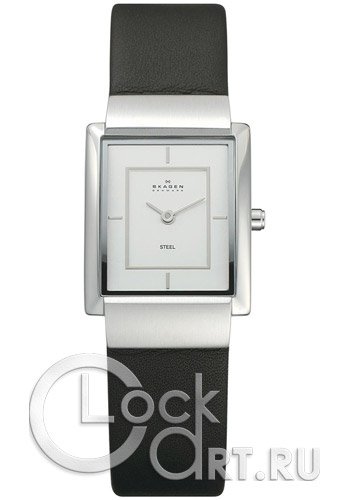 Женские наручные часы Skagen Leather Rectangular 224SSL