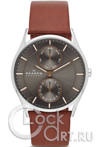 Мужские наручные часы Skagen Leather Classic SKW6086